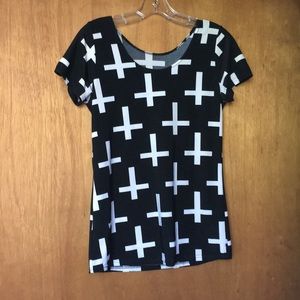 Goth Upside down Cross Shirt